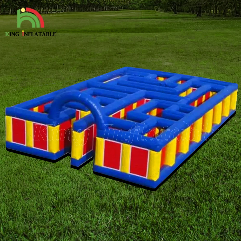 Kids Outdoor Funny Time Sport Game Commercial Inflatable Obstacle Course Maze