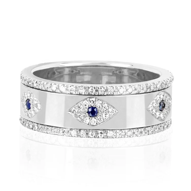  Женская мода chanelle ювелирные изделия 925 стерлингового серебра 18k позолоченный с клипсами Дурной глаз золото обручальное