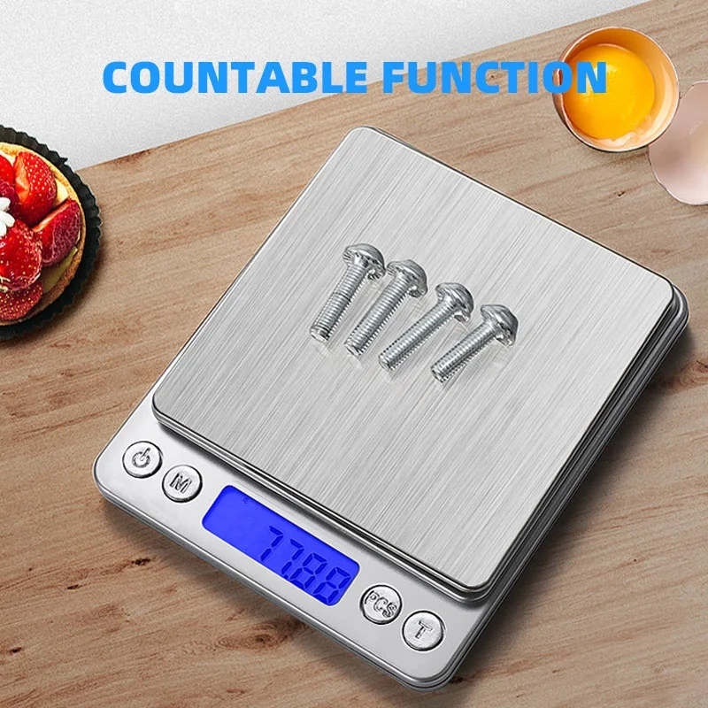 
Stainless Stain 0.01g Kitchen Gold Weight Scale, Digital Electronic Portable Gold Weighing Scales 