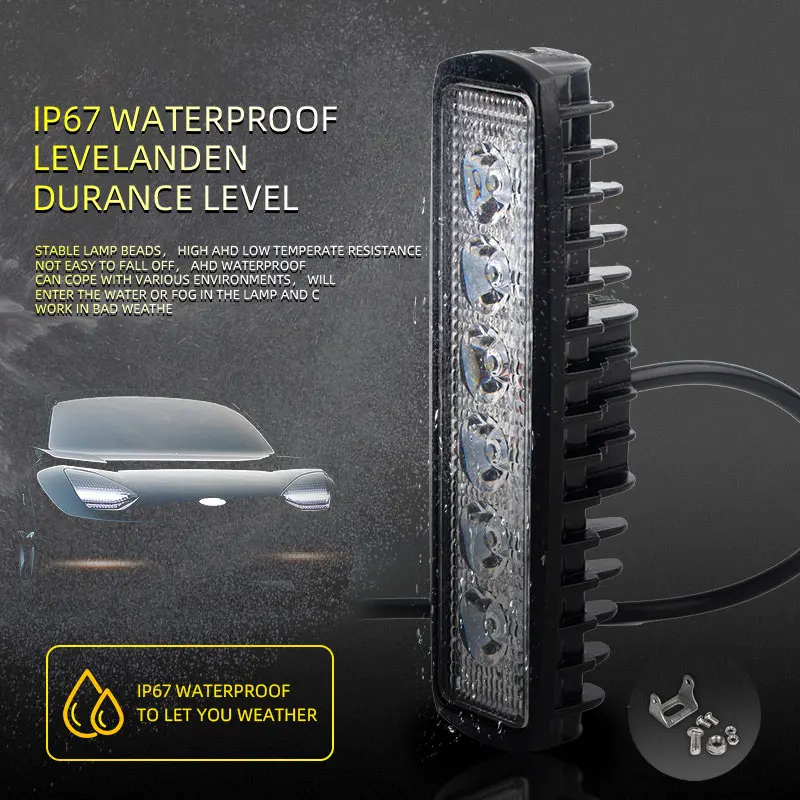 OEM wholesales 12V 24V 18W 48W 54W 84W LED off road car strip lamp TACPRO headlight work light bar