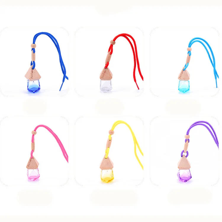 New Design Glass Hanging Lanyard Unique Car Perfume Diffuser Bottle