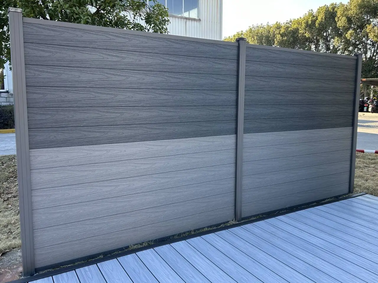 Co-extrusion Decorative Fence  Hassle-free Outdoor Screening  WPC Factory Price Fencing China