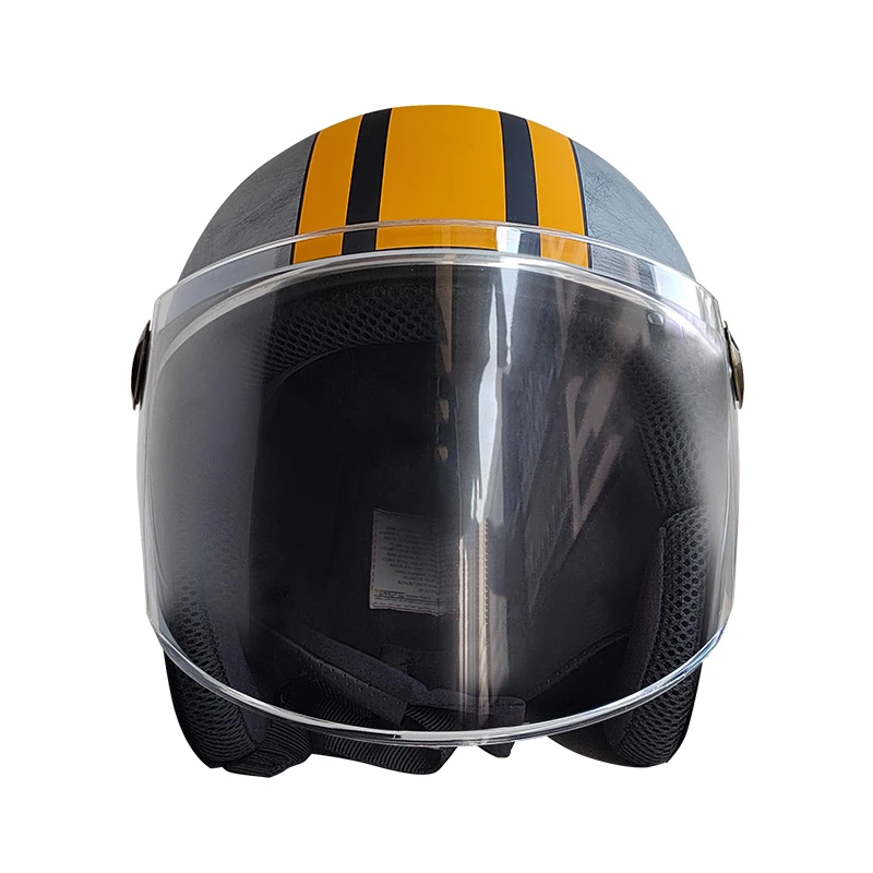 Hot Selling Corrosion-Resistant High-Performance Eps Kernel Glass Fiber Retro Vintage 3/4 Motorcycle Helmet