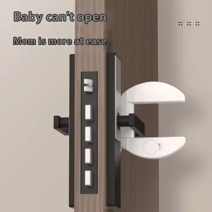 Living Alone Anti-Burglary Door Stopper with No Hole and Child Safety Lock Blocker with Alarm