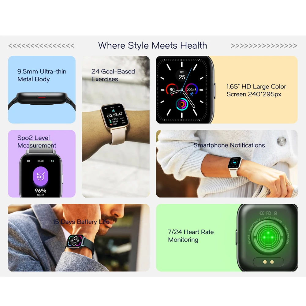 Zeblaze GTS Pro smart watch multi-sports tracker heart rate blood pressure fitness monitoring
