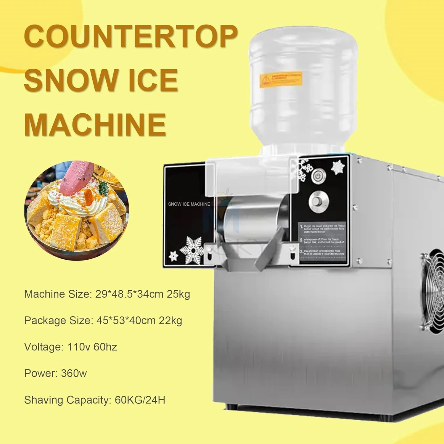 Mvckyi 60KG/24H bingsu machine korea commercial Snowflake Ice Maker Machine/Snow Flake Ice shaving Machine