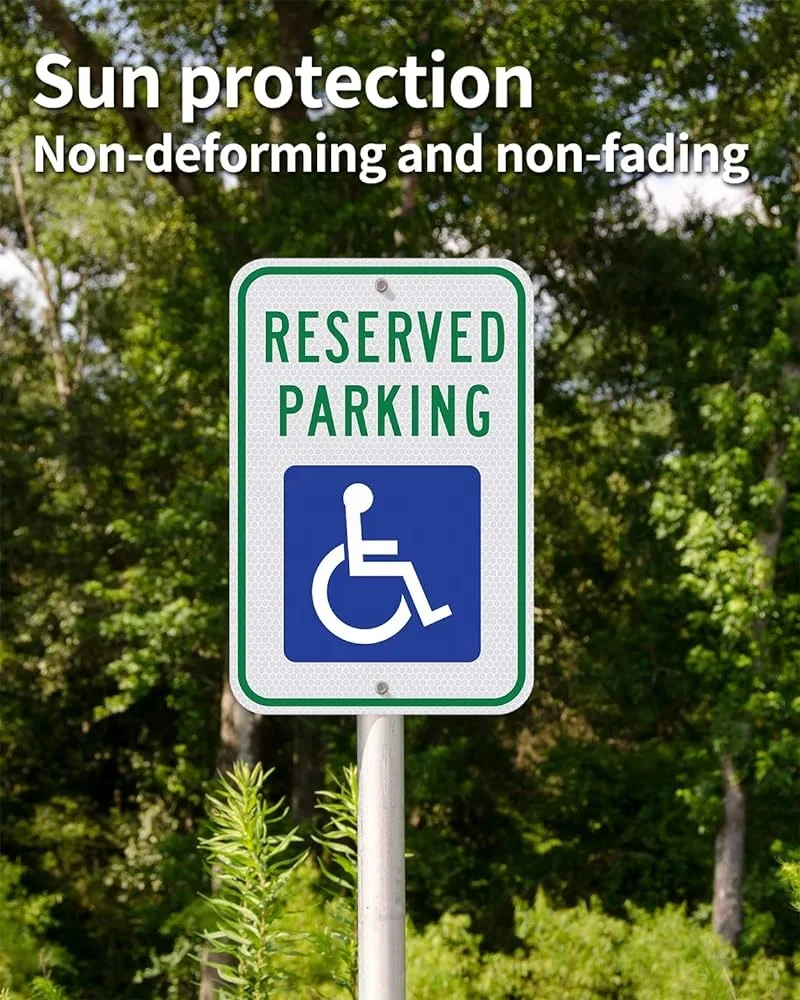 Securun Parking Sign-18 x 12 inch Aluminum Sign, with ADA Accessibility Symbol