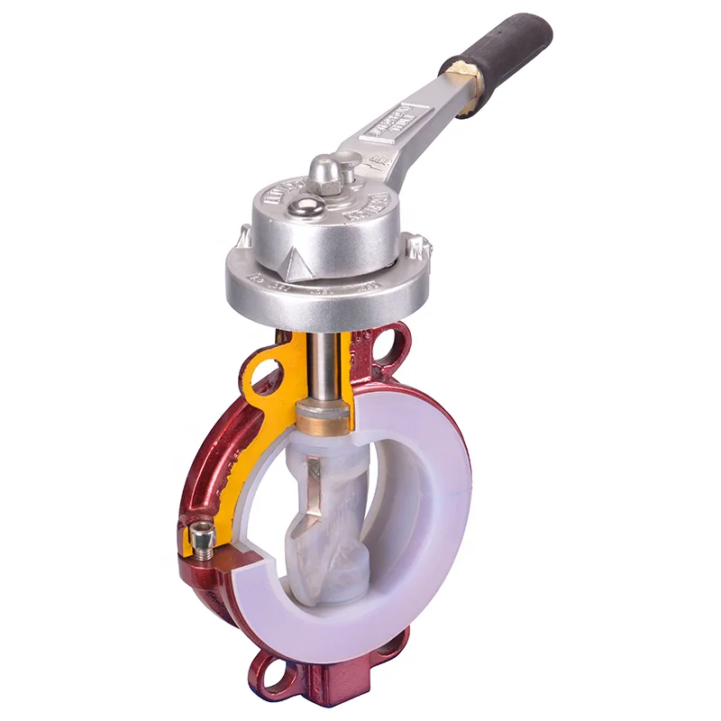 JL900-D6 Exquisite craftsmanship fluorine lined electrical butterfly valve