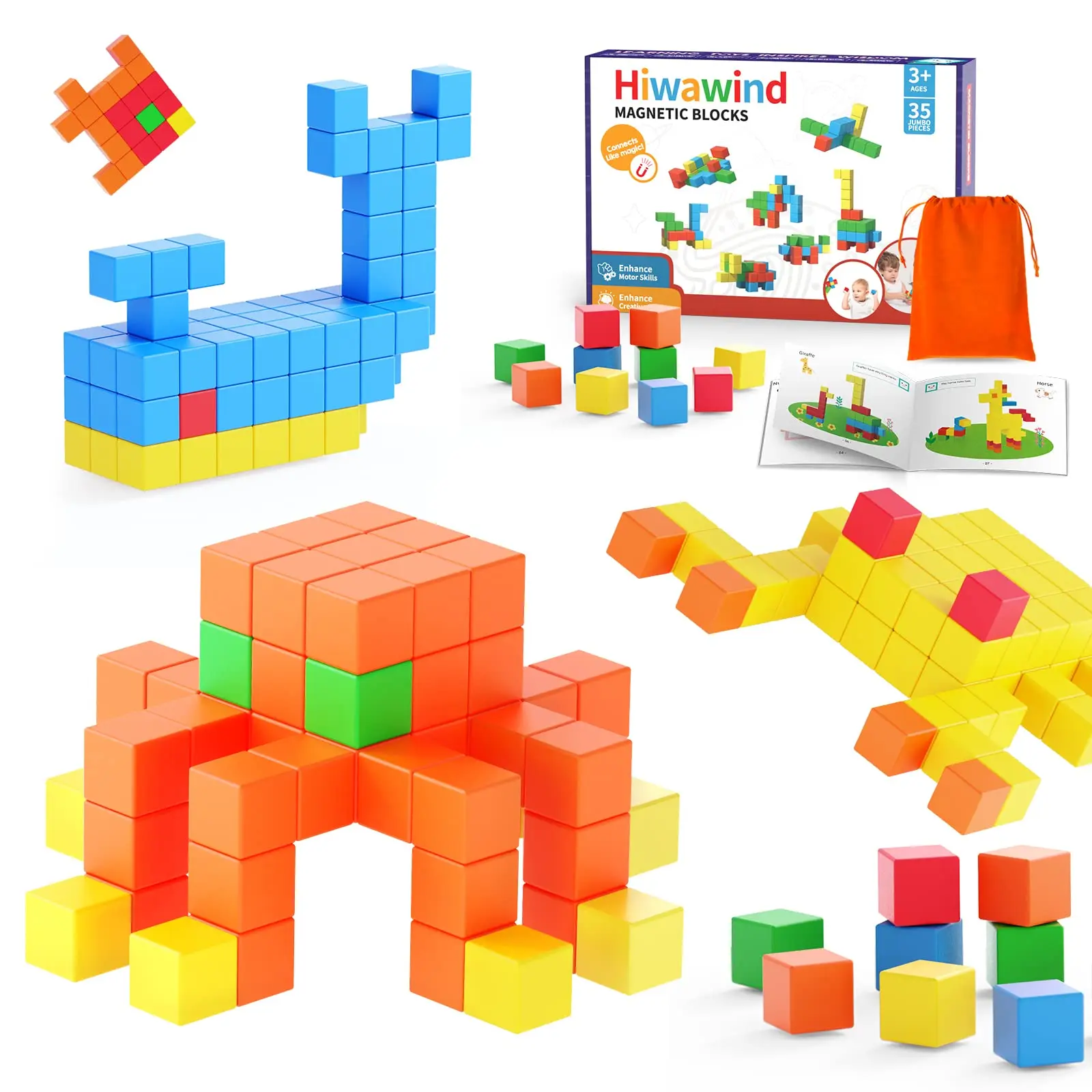 Educational Magnet Toy STEM Preschool Learning Sensory Toys Magnetic Blocks Toddler Toys and Gifts