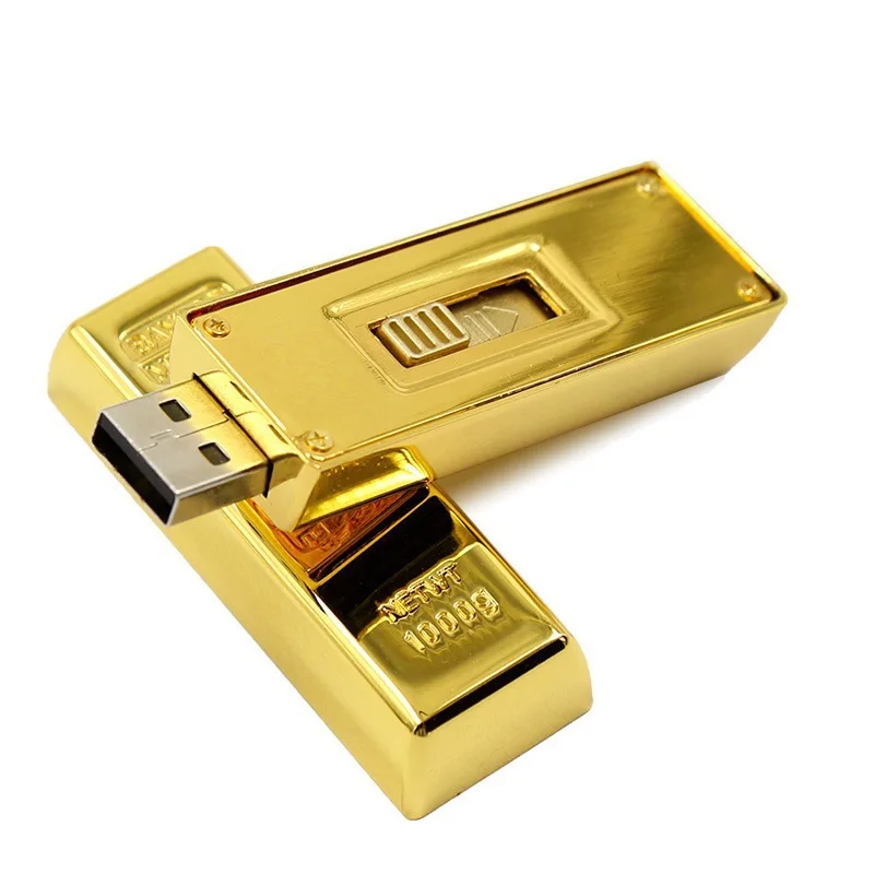 16 ГБ/32 ГБ/64 ГБ/128 ГБ USB флэш-накопитель в форме ключа Золотой металлический подарок с USB-2,0 3,0 для рекламных акций металлическая флешка