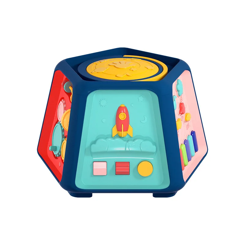 Colorful Multi-function Early Learning Games Infant Cube With Lights Music Baby Educational Toys