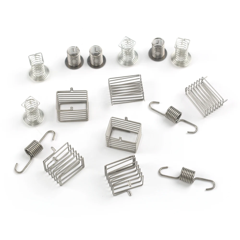 Custom 304 Stainless Steel Carbon Steel High Extension Hook Cylindrical Flat Wire Coils Compression Coil Torsion Tension Spring