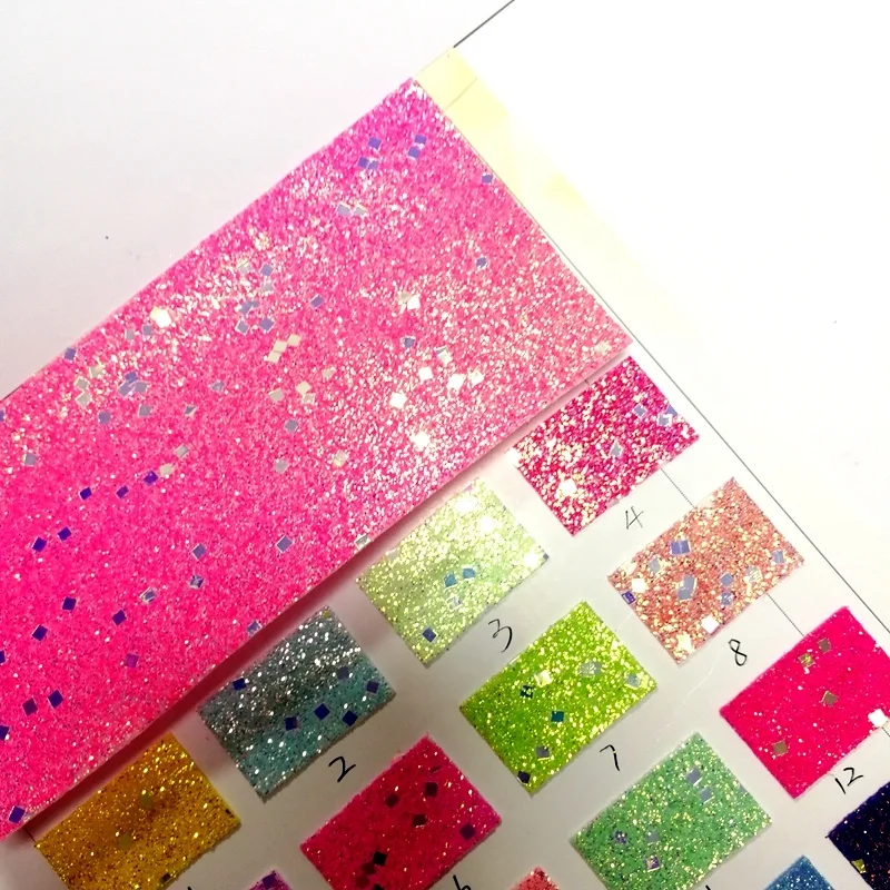 Other Textiles & Leather Products vegan leatherette sheet chunky glitter fabric wholesale