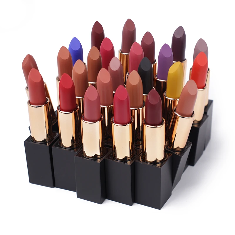 Factory price cosmetic vegan lipstick wholesale waterproof natural custom private label six color matte lipstick