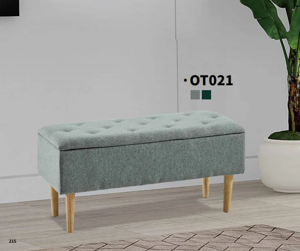2022 fashion hot selling velvet or pu leather covered living room ottoman with storage function modern bench