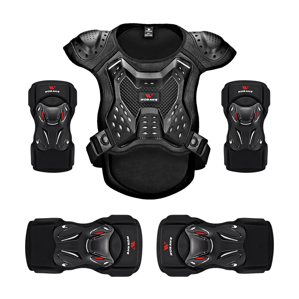 WOSAWE Adult Motorcycle Armor Cycling Skiing Skating Chest Protector  Back Protector Knee Elbow Pads Suit