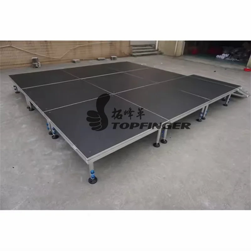 Wholesale price  easy install 4 legs aluminum stage podium anti slip outdoor stage platform concert stage podium for events