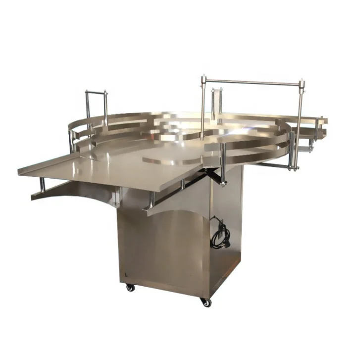 Automatic Round Rotary Plastic Glass Bottle Unscrambler Glass Bottle Sorting Turntable Feeding Table