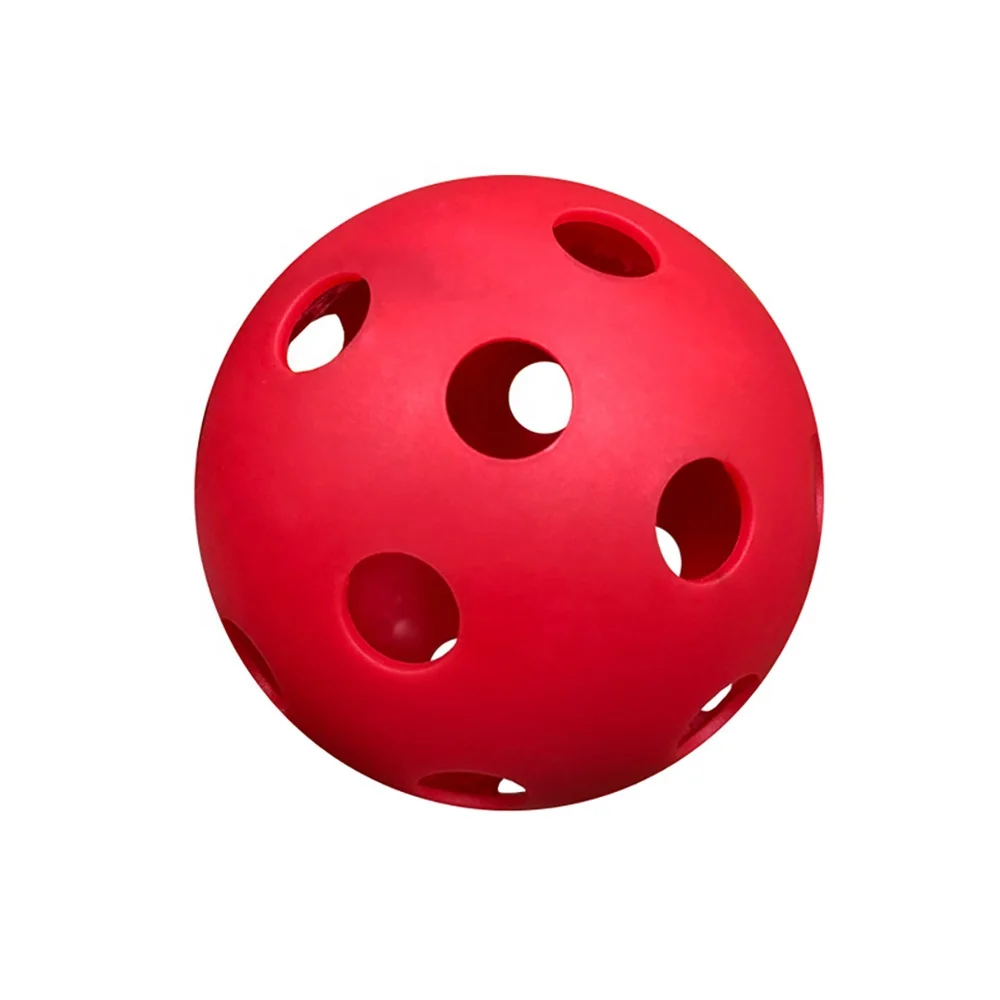 Outdoor 72Mm 26 Holes Pickleball Balls Specifically Designed And Optimized For Floorball Plastic Hollow Floor Pickle Ball