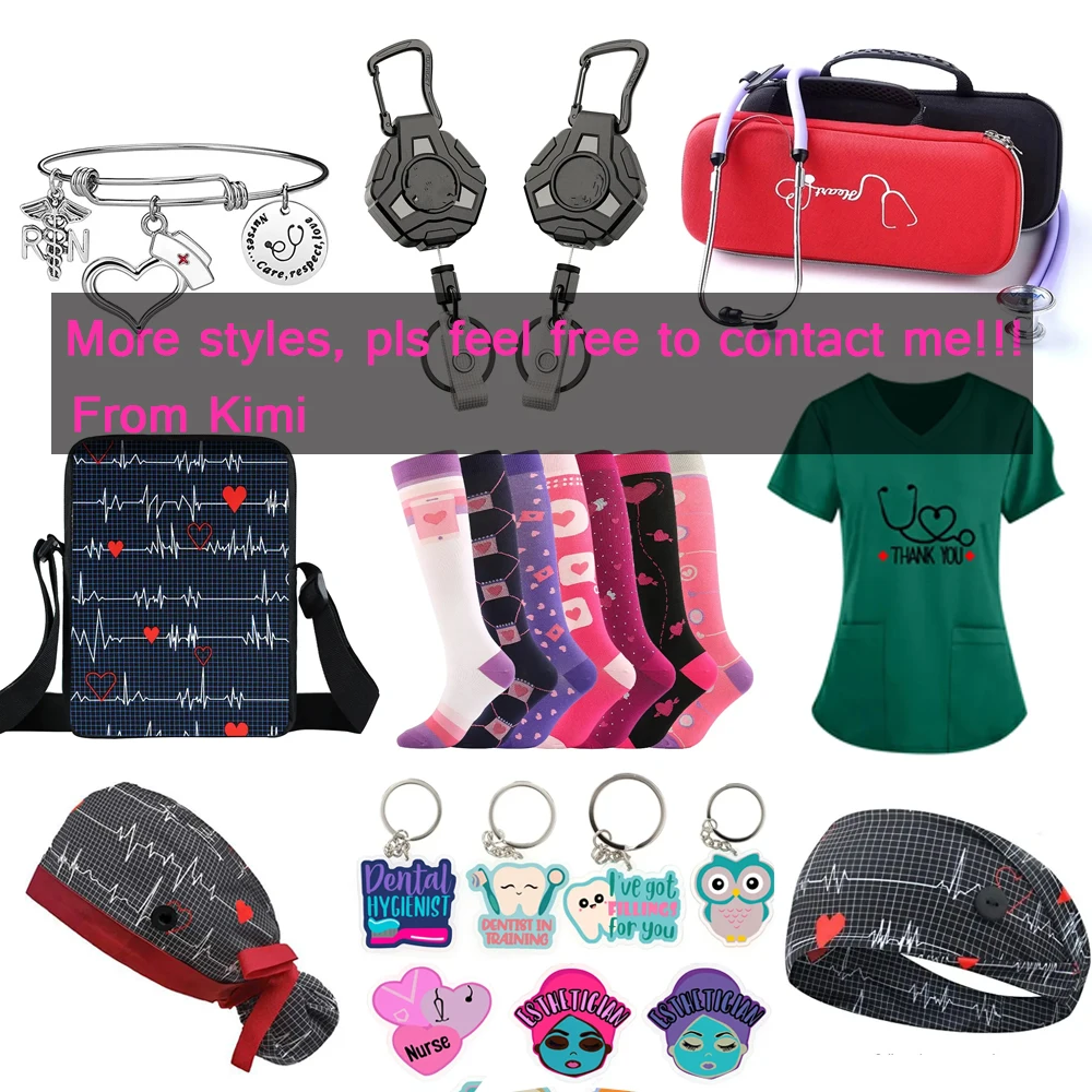 2024 Hot sale Medical Nurse Accessories Felt Bandage Badge Reel Retractable Id Card Holder For Student Nurse Doctors