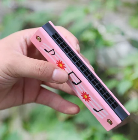 Hot selling musical instrument toys wholesale wooden easttop chromatic harmonica for kids