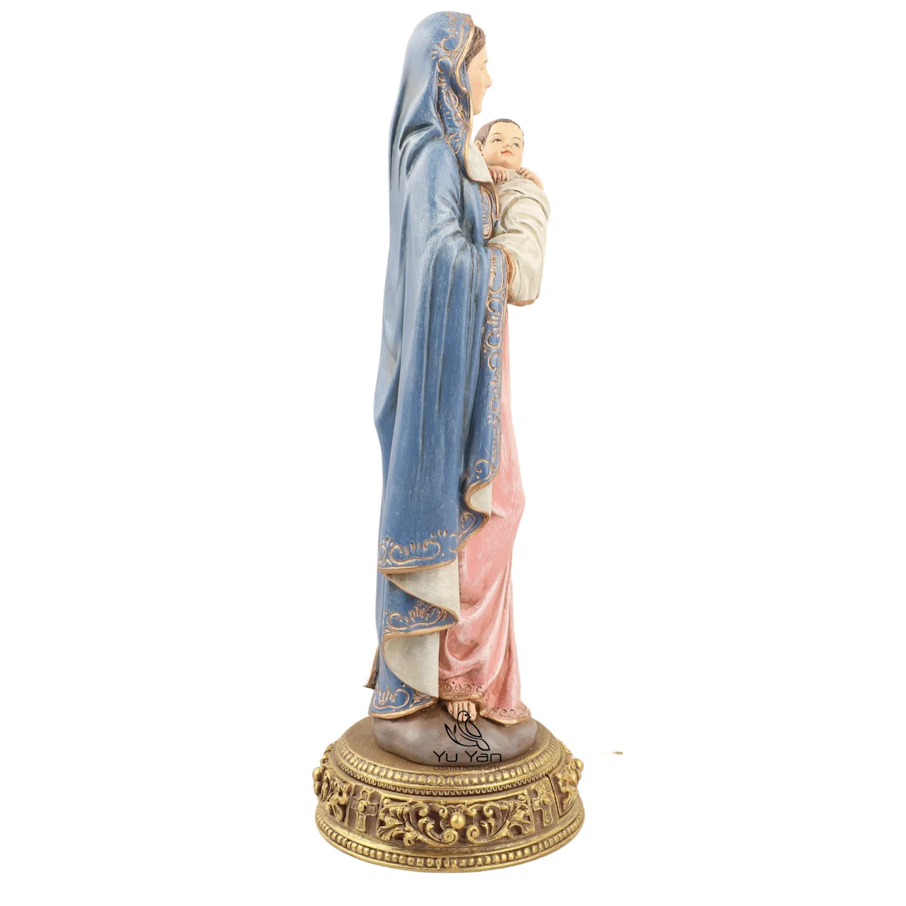 Factory wholesale catholic religious statues resin christian decorative religious statues 28cmH Our Lady of the Sacred Heart