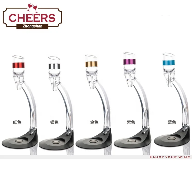 Manufacturer LFGB Certificate Deluxe Magic Wine Aerator Decanter Gift Set Wine Aerator with Tower in Top and Base Paper Box