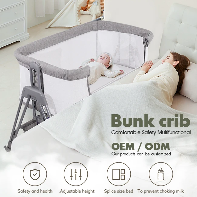 Baby Side Bassinet Bedside Sleeper Bedside Sleeper  Crib Convertible Baby Crib