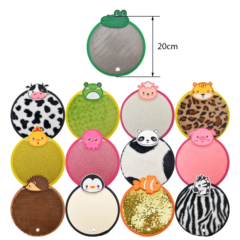 Round Shape Sensory Mini Mats Sensory Floor Tiles Wall Panel Room Assorted Textured Tactile Toy for Child Autistic Calming