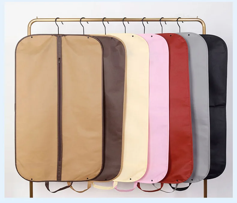 Wholesale Custom Non-Woven Travel Clothes Cove Garment Bags Suit Storage Bag Dusty Bag for Hanging Clothes