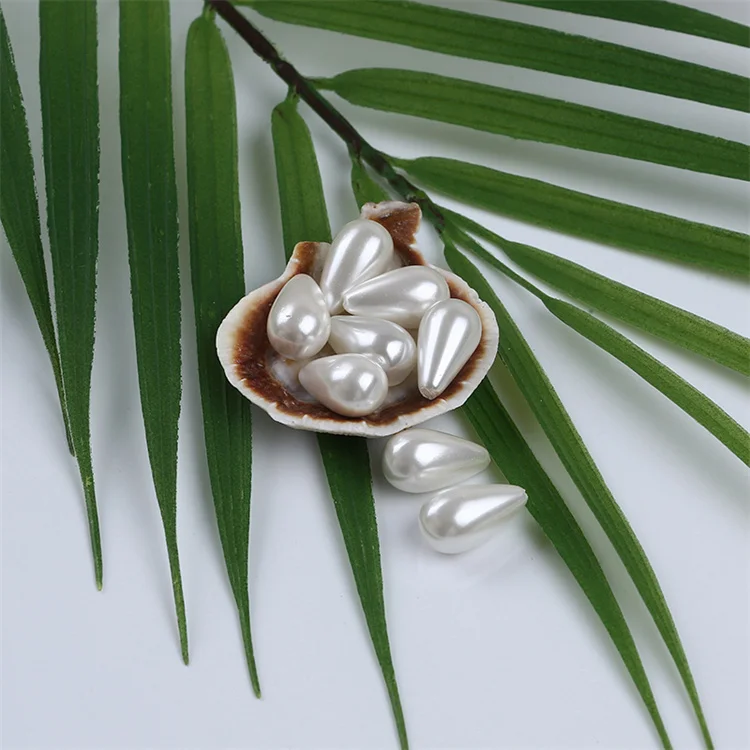 Wholesale White Drop Shape Natural Shell Pearl Beads For Diy Jewelry