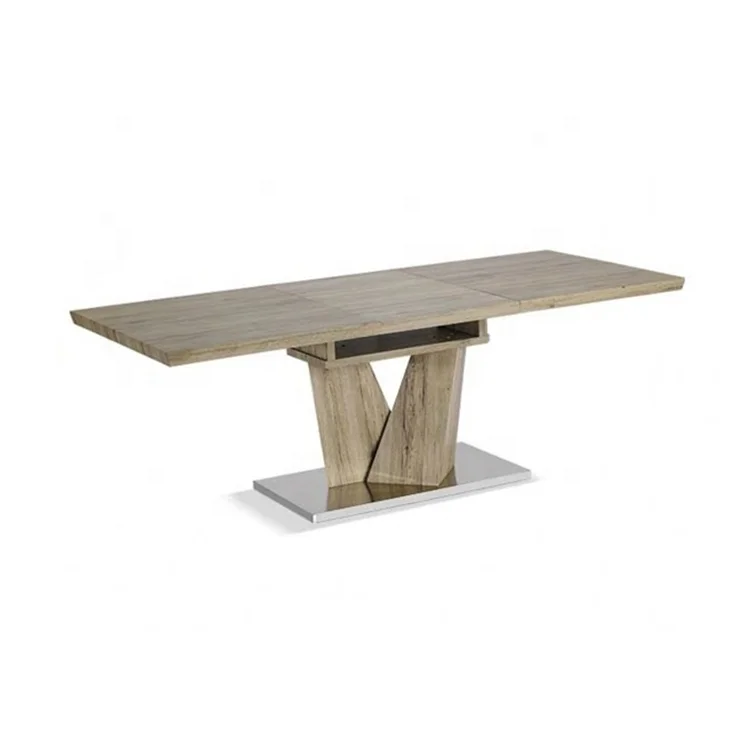 China modern contemporary home furniture extendable MDF wooden dining table