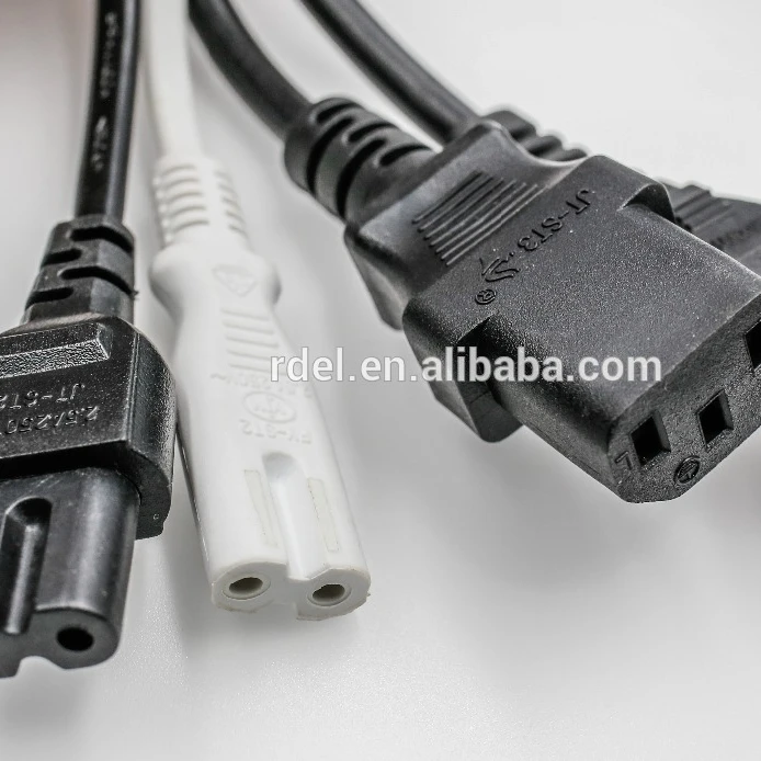 
6Ft 2 Prong AC Wall Power Cable 2 Slot Cord for HP Samsung Sony Asus Toshiba Laptop Charger, LED LCD Monitor TV Epson 