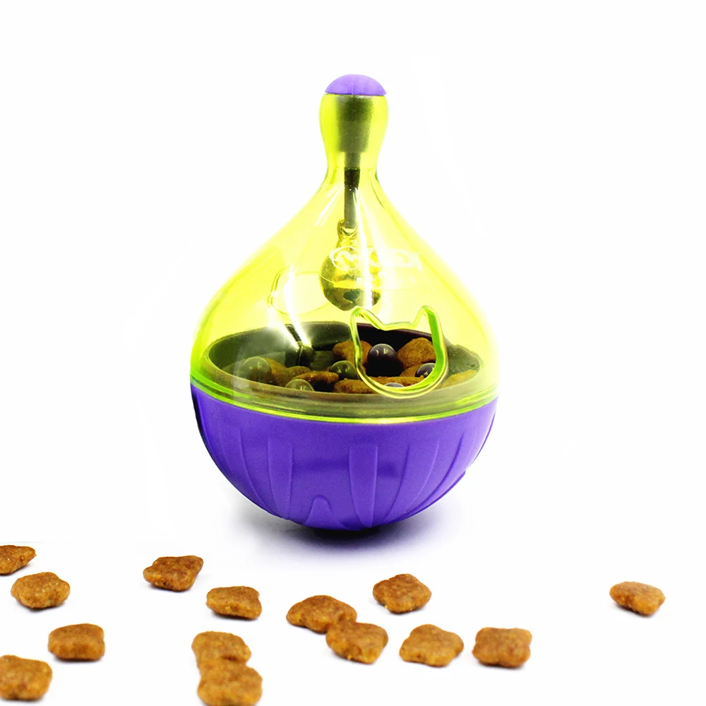 Pet Leaky Treat Ball Feeder Cat Snack Interactive Tumbler Dog Toy