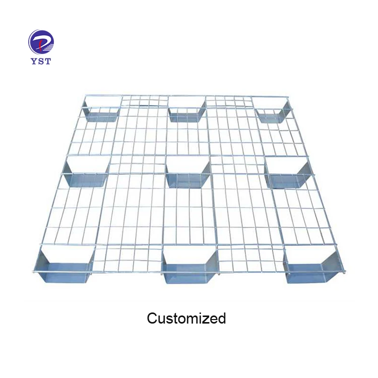 Zinc Welded Galvanized Storage Light Weight Steel Wire Mesh Pallet