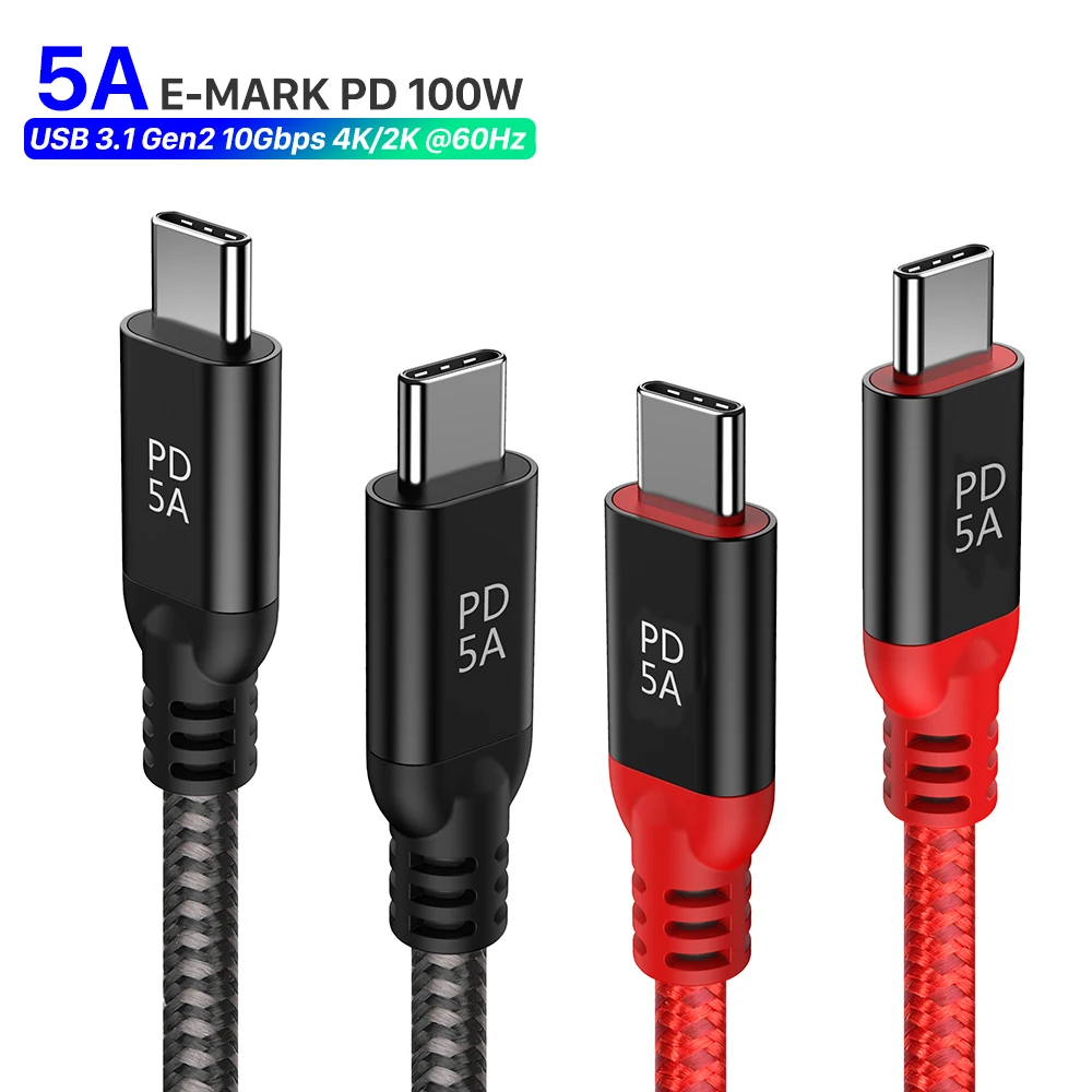 
2020 Hot usb cable C to C 10GB/s 20GB/s Mobile Phones Charger Usb Cable Data fast charging 5A 3A usb c cable for computer 