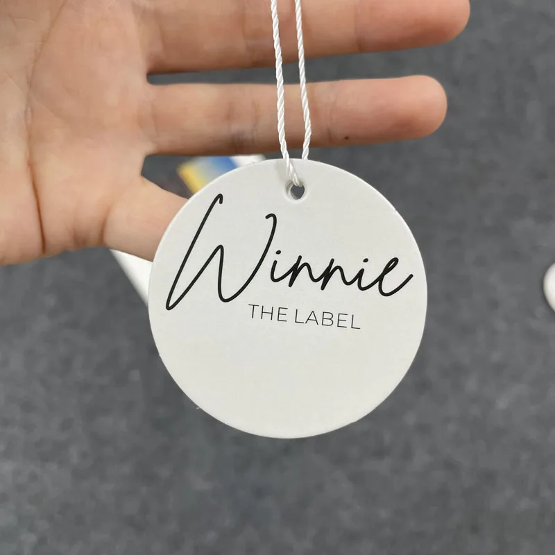 Round Shape Hanging Tag For Clothing/Product Custom Logo Hang tags Clothing Paper Garment Tags Labels With Printing