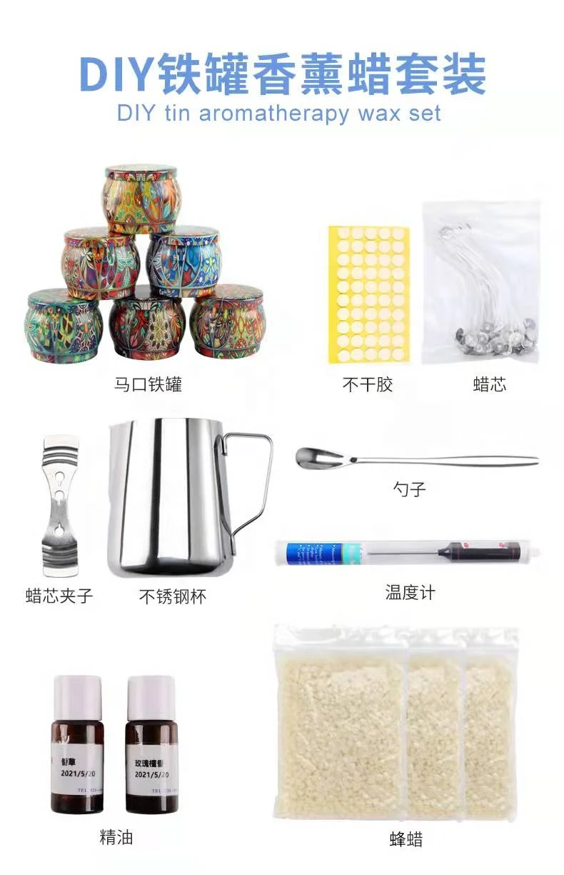 Diy Scented Soy Wax Candles Making Kit Supplies Christmas Gift Print Ocean Flower Handmade Customized Box Personalized Time Pcs