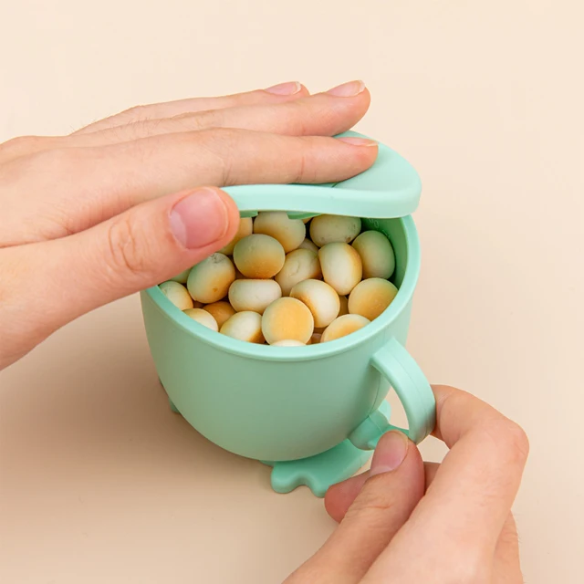 BPA  Free Feeding Tumblers No Spill Kids Toddler Silicone Baby Snack Cup  Kiddo Snack Cup Baby With Lid