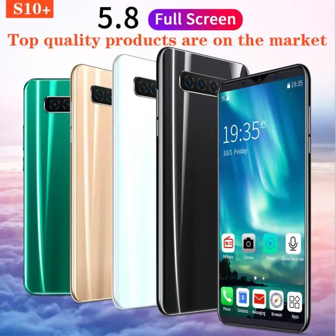  Смартфон s10 + 8 16 Мп две SIM-карты 4 64 ГБ 5 дюйма Android