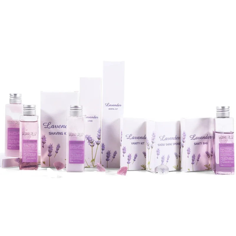 S&J Hotel Amenities Supplier Original Factory  One-stop Purchase of star Luxury Toothbrush Shampoo Soap Sets Airplane Toiletries