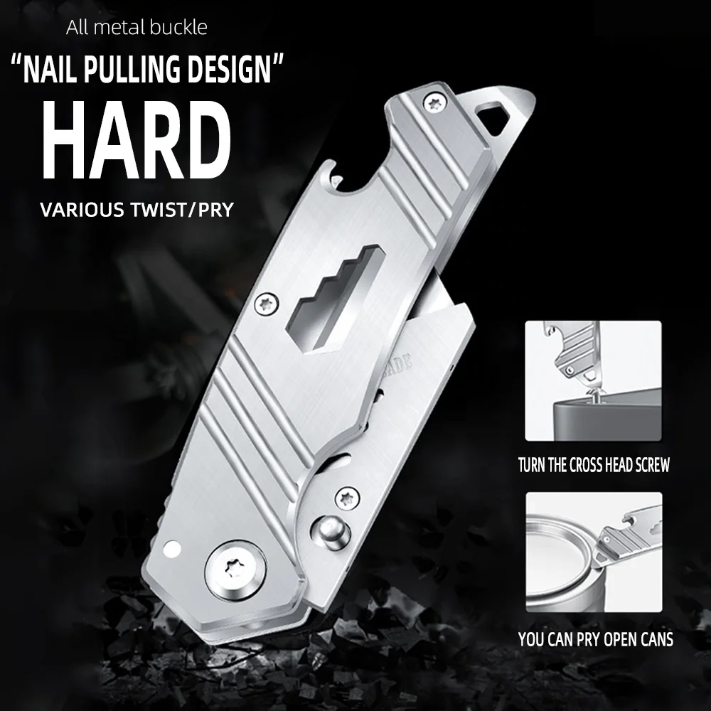 Stainless steel folding knife Heavy duty thickened leather knife Special leather cutting knife