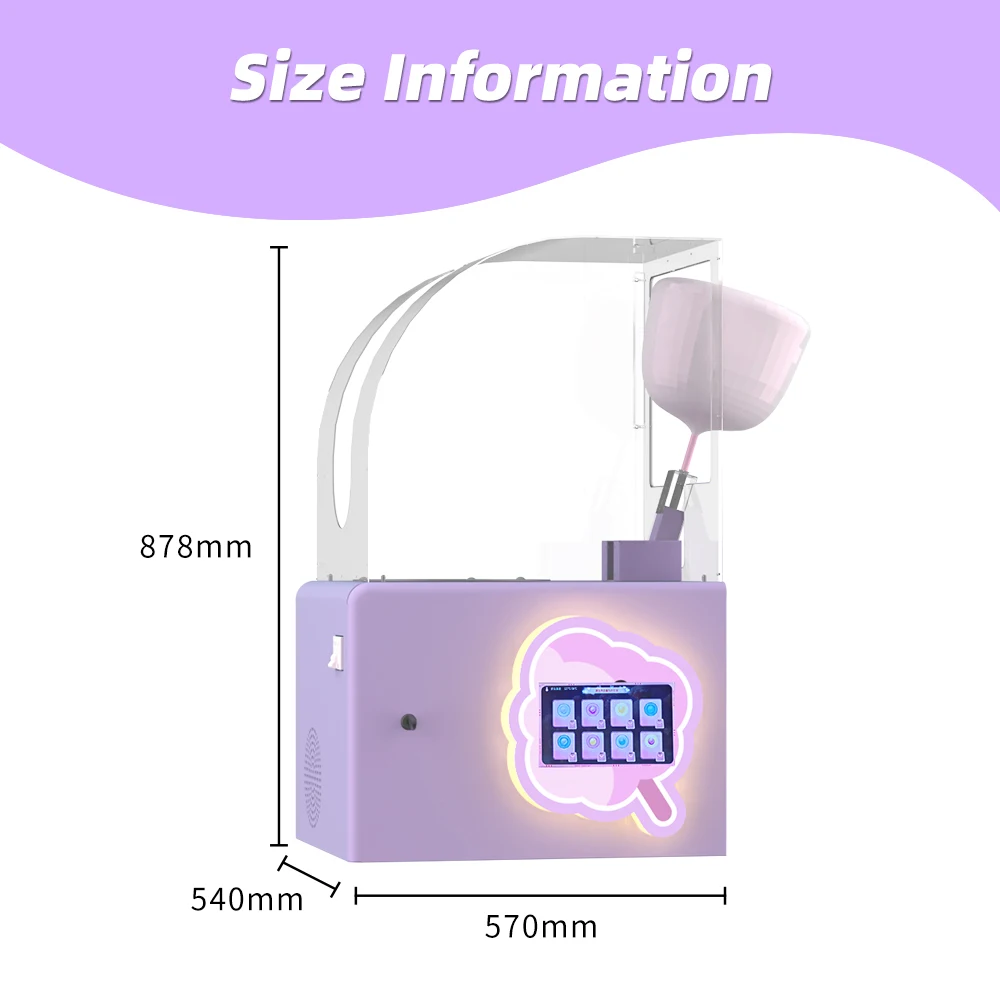 T71 Factory Maker Mini Commercial Semi Automatic making  Floss Cotton Candy Vending Machine For Sale