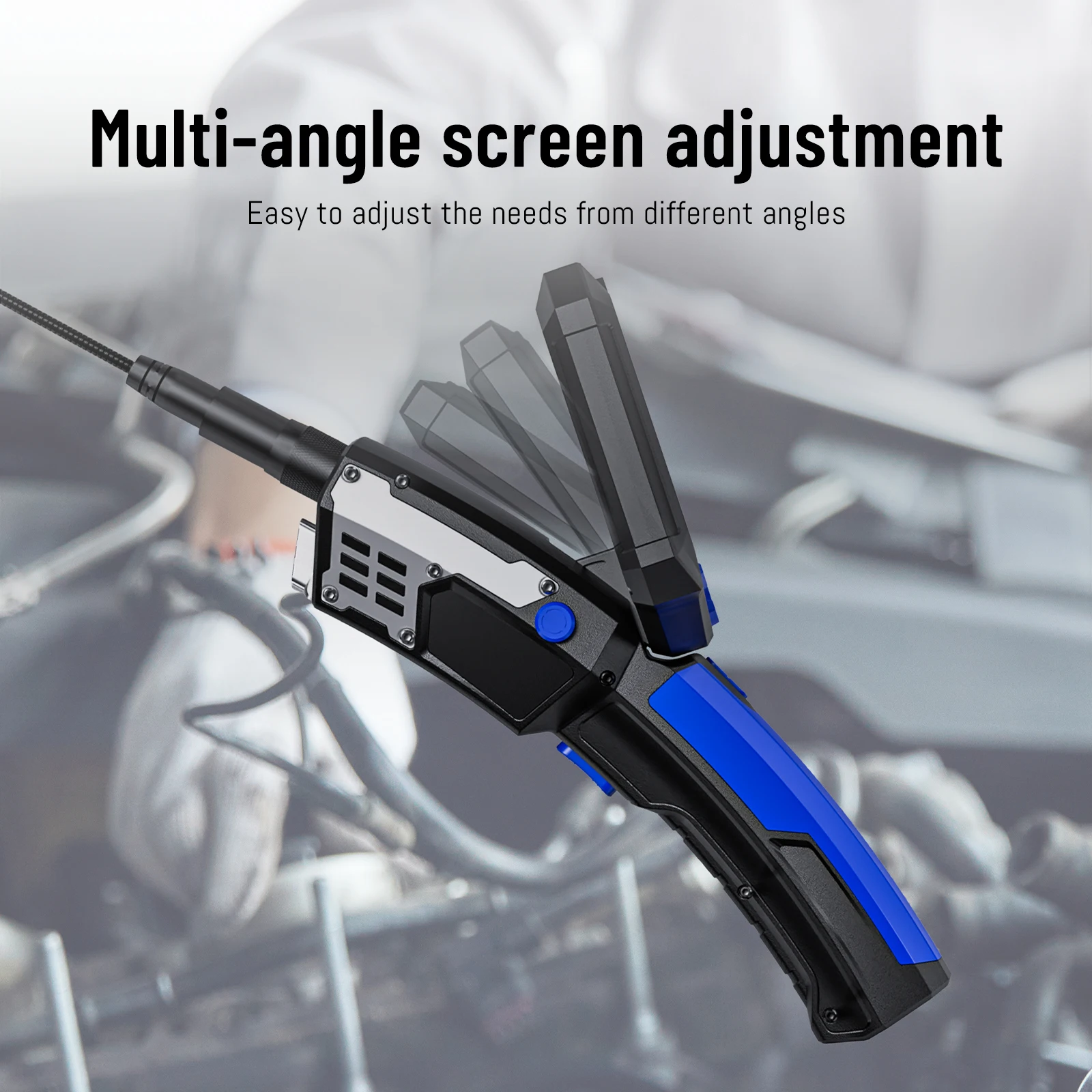 New T28 endoscope camera 5inch screen 8mm dual lens 1080P pipeline inspection camera Waterproof industrial borescope 5m cable