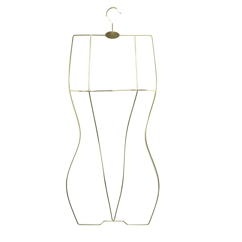 Hot Selling Silver Gold Rose Gold Logo Custom Body Shape Swimwear Hanger Bikini Swimsuits Dress Display Hanger