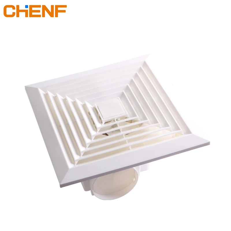 Bathroom/ Bedroom / Living Room Ceiling Mounted Exhaust Fan High Quality Small300*300mm AC Type,axial Flow Fan Plastic CF-15A-T6