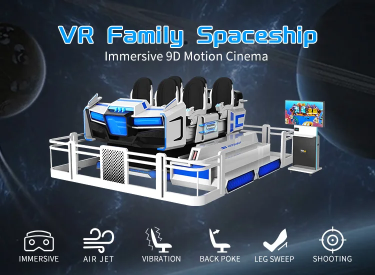 LEKE Franchise Starship Virtual Reality 9d Vr Simulator Theaher 6 Seats Cinema VR Game Machine