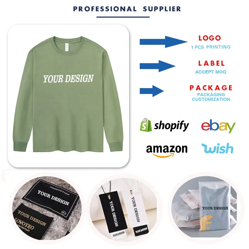 Fashion Mens Waffle Cotton Long Sleeve T-shirt Bulk Long Sleeve T-shirts Custom Logo Long Sleeve T-shirts