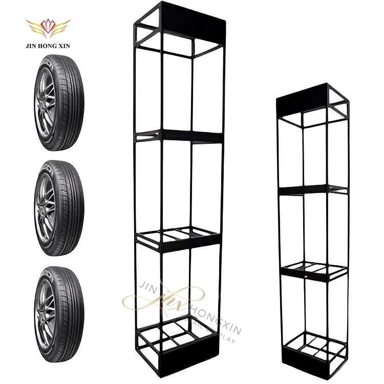 Bike Shop Floor Standing Metal Rack Double Sided Bicycle Wheel Rim Tyre Tire Display Stand