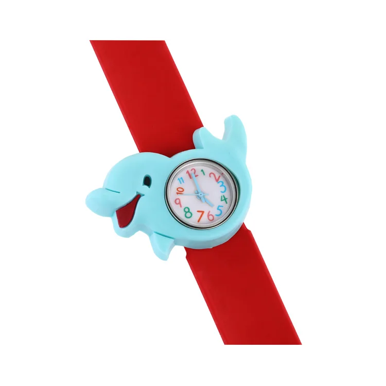 BOMAXE 8546 Cheap wholesale promotional Lovely Top Boys Girls Fashion Animal Silicone Slap Slap kids cartoon slap watch